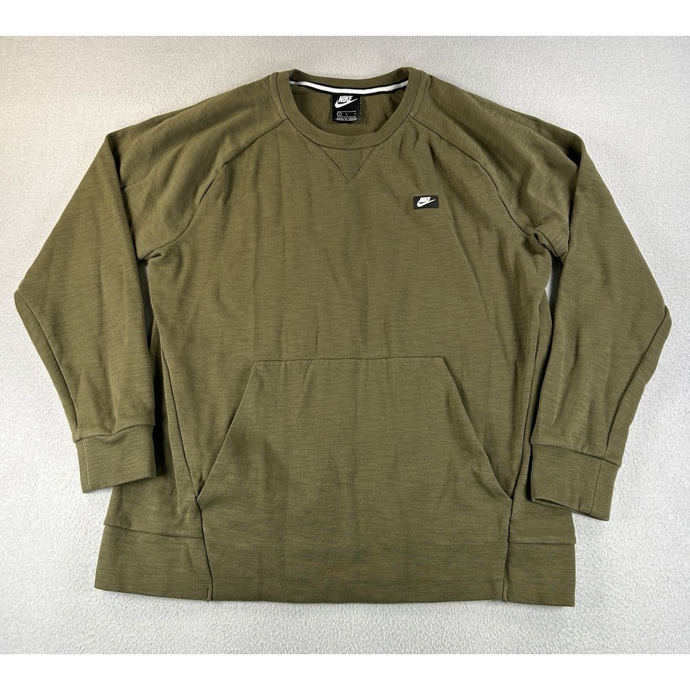 Nike Men's Sportswear Optic Crewneck Pullover Sweatshirt Size LARGE green